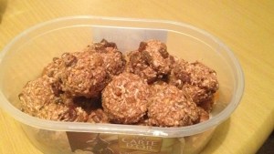 Peanut butter, fruit and nut balls - my latest creation! 