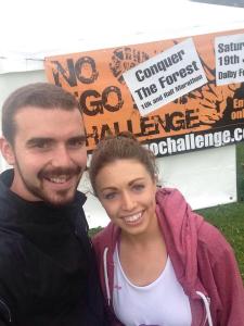 Jim and I all smiles before we headed to the start line. 