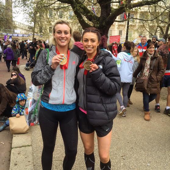Me and Liv post race - VICTORY! 